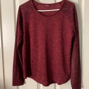 Prana lightweight burgundy sweater size Large